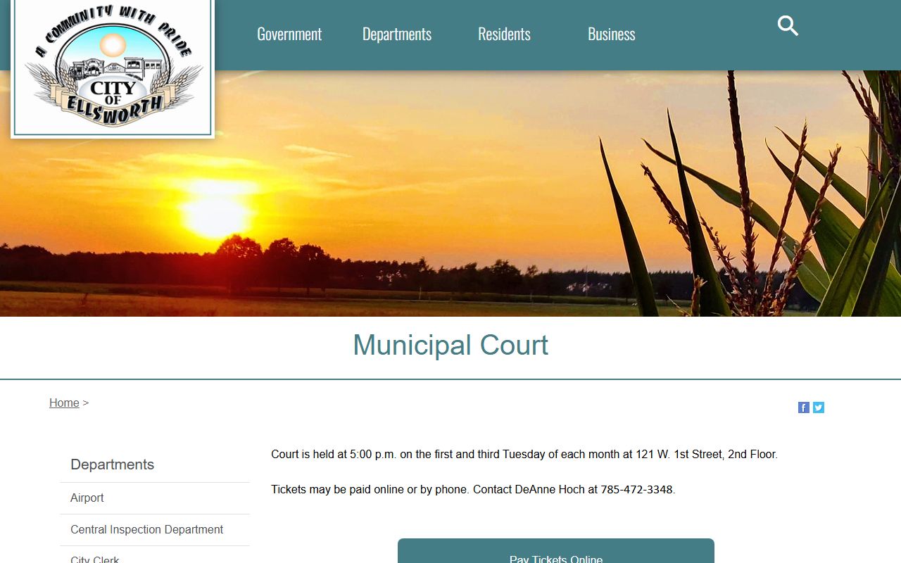 Ellsworth County court dockets City of Ellsworth Municipal Court source