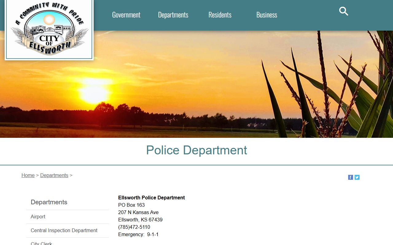 Ellsworth County court dockets City of Ellsworth Police Department source