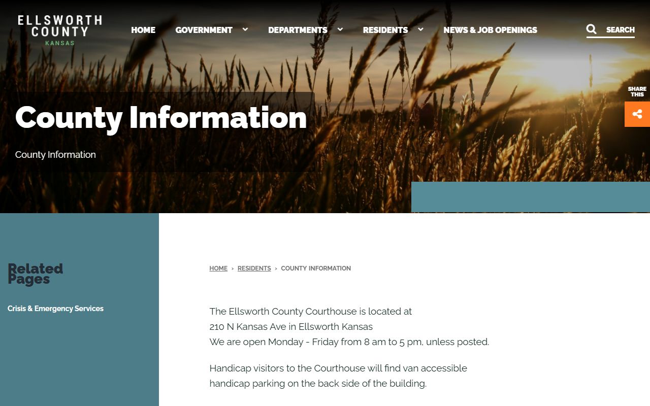 Ellsworth County District Court courthouse information