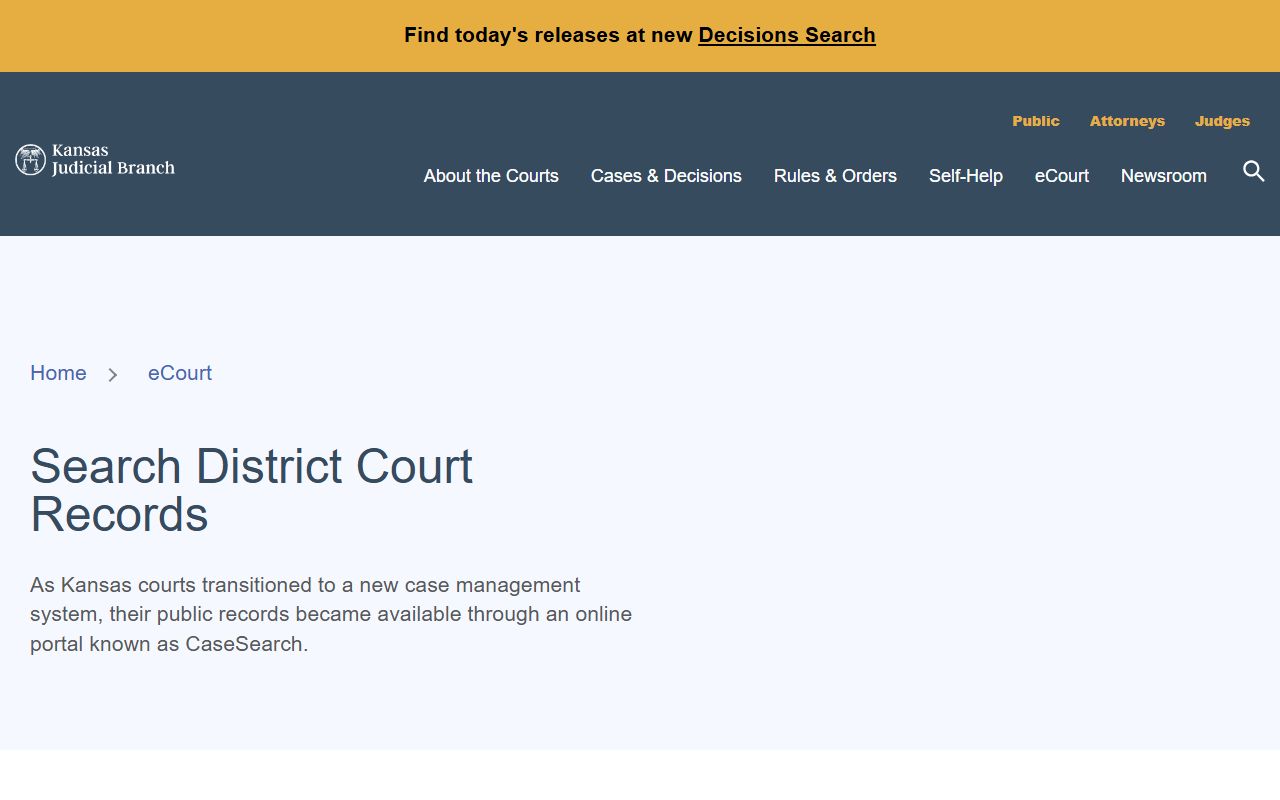Ellsworth County court records district records access