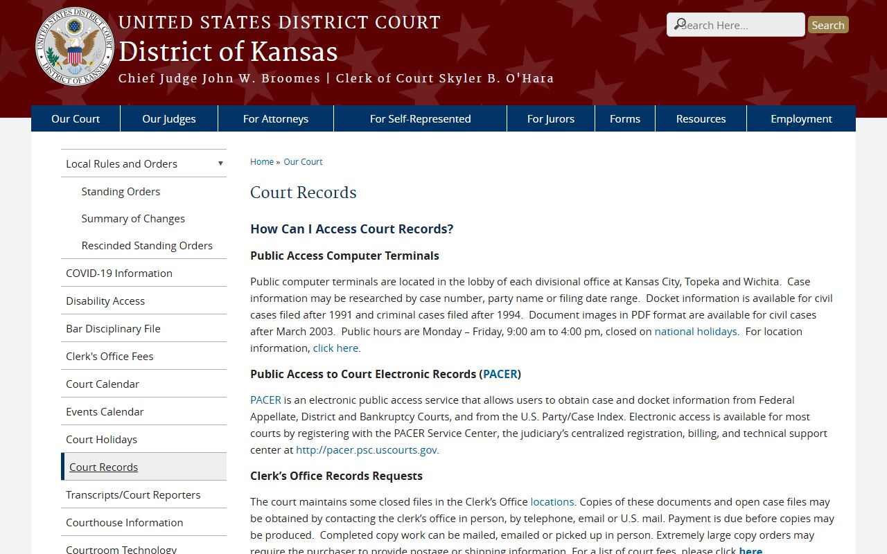 Ellsworth County marriage records compared with District of Kansas court records