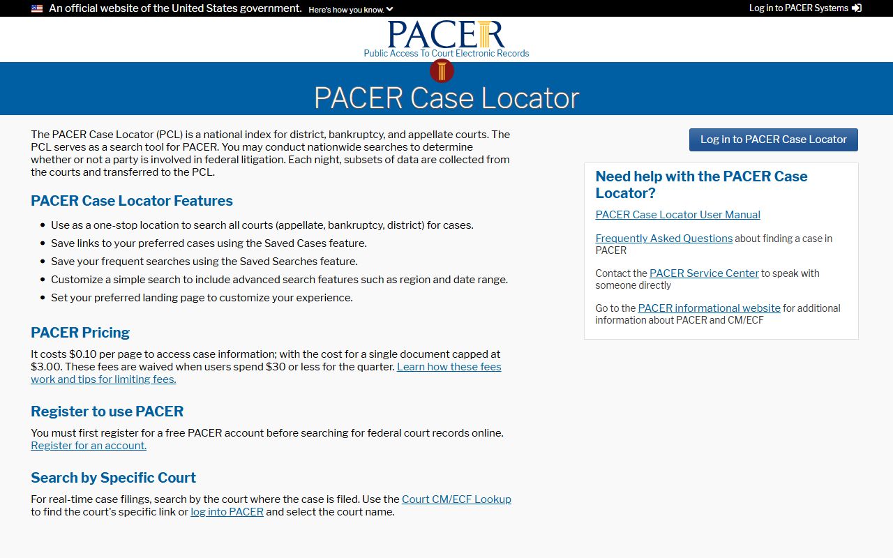 Ellsworth County marriage and divorce records compared with PACER Case Locator