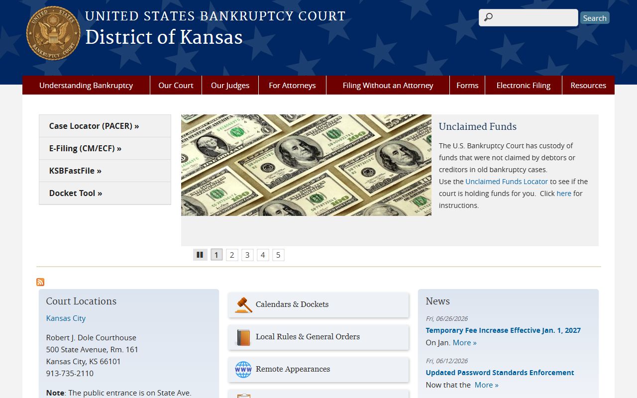 Ellsworth County probate records and Kansas bankruptcy court distinction